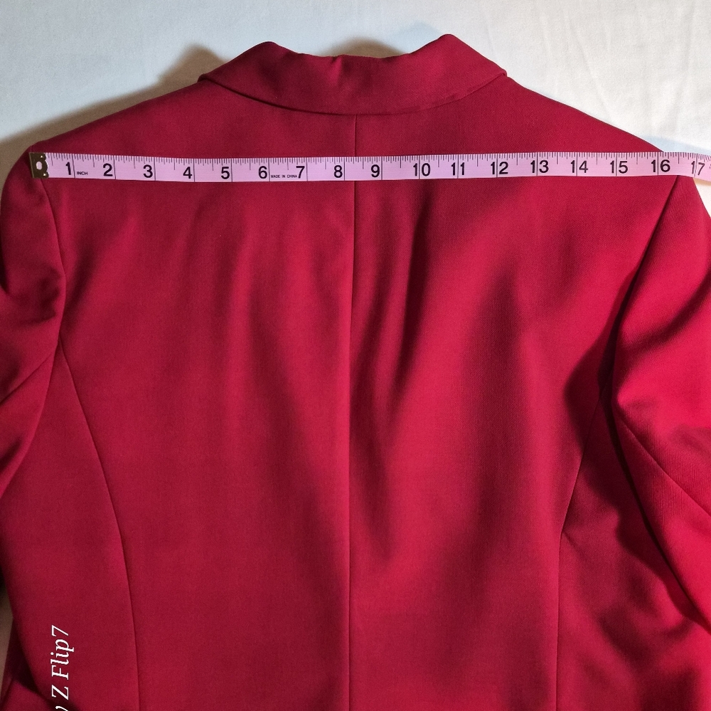 ​Talbots Red Power Suit Set - Fabric Woven in Italy 14P - Picture 13 of 16